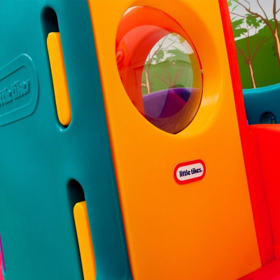 Lojëndarje oborri Little Tikes Playground, 2 rrëshqitëse, tunel zvarritës, shumëngjyrësh