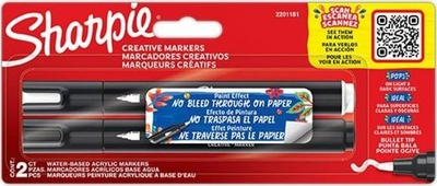 Акрилни маркери Sharpie Creative Marker, 2 парчиња, боја на водена основа, повеќебојни