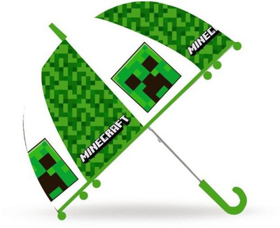 Детски чадор Textiel Trade Minecraft Creeper Bubble, рачен, зелен