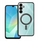 Силиконска маска Electro Mag за Samsung Galaxy A16, MagSafe, проѕирна со црни детали