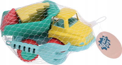 Set lodrash plazhi Beach Toy Set Car, kamion lodër, gjëra për rërë, shumëngjyrësh