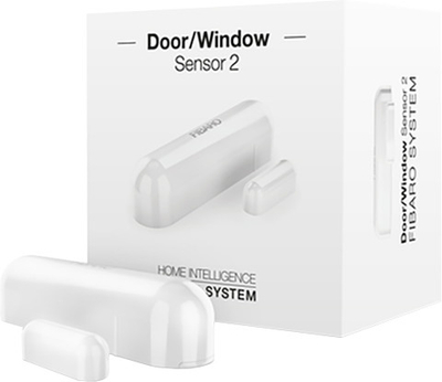 Senzor me bateri Fibaro për dyer dhe dritare, Z-Wave Plus, bardhë