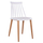 Karrige Vanessa me këmbë metalike 43×46,5×82 cm (HM8052.01), bardhë