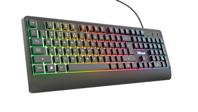 Tastierë gaming Trust Ziva Rainbow, RGB, e zezë
