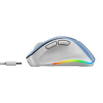 Mouse wireless Genius Ergo 9000S Pro, 2400DPI, optik, i bardhë kaltër