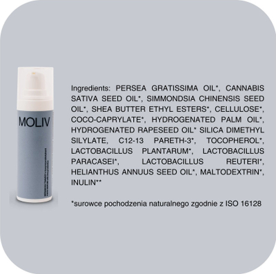 Serum fytyre MOLIV Live Probiotics, 30 ml, hidratues, anti age