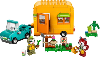 Set lodrash Sylvanian Families Leif's Caravan and Garden Shop, karavan dhe dyqan kopshti, për fëmijë