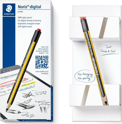Stylus Staedtler Noris Digital Jumbo, 0.7mm, EMR, i zi me të verdhë