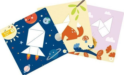 Lojë edukative tangram magnetik Magnetic Tangram Play, 22 x 22 x 3 cm, shumëngjyrësh