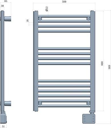 Radiator elektrik Kpeov Rebrk Suika 2in1, termostat i programueshëm, i bardhë