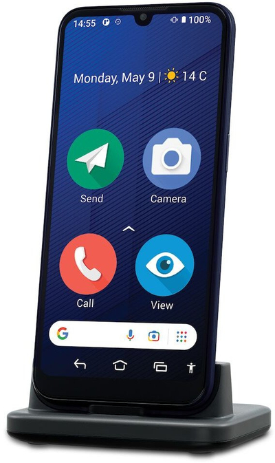 Telefoni Doro 8200 Secure, smartphone, blu e errët