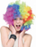 Parukë karnavalesh Mega Afro Rainbow, kaçurrele, shumëngjyrëshe