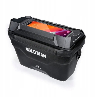 Çantë timoni biçiklete WildMan XT8, 3L, për telefona 4"-7", e zezë