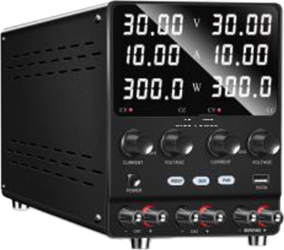 Furnizim laboratorik XTREME 2x 30V 10A, i rregullueshëm, dalje USB 5V 2A, i bardhë