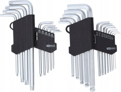 Set çelësa Allen dhe Torx KS Tools, 22 copë, model i gjatë, gri