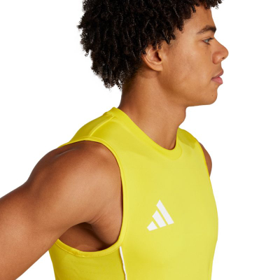 Маица без ракави Adidas Tiro 25 Competition, машка, полиестер, бела
