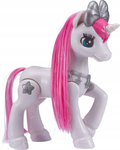 Lodër elektronike ZURU Pets Alive My Magical Unicorn, me stallë, interaktive 20 funksione, rozë