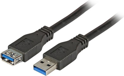 Kabllo USB EFB, 2 x USB-A, 3 m, e zezë