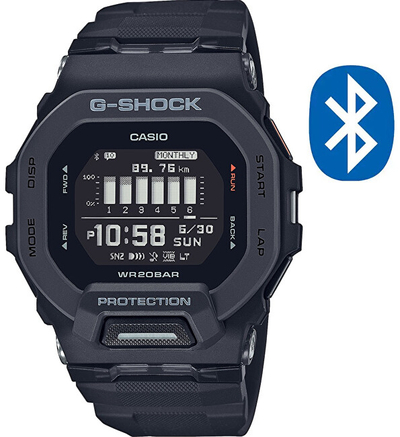Orë dore për meshkuj Casio G-Shock G-Squad GBD-200-1ER, e zezë