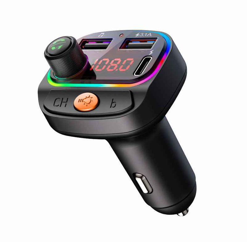 Transmiter Swissten FM RGB, 12.0V - 24.0V, USB-C dhe USB-A, 15.5W, i zi