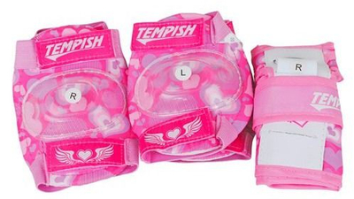 Set mbrojtëse për patinazh Tempish, S, 3 copë, rozë