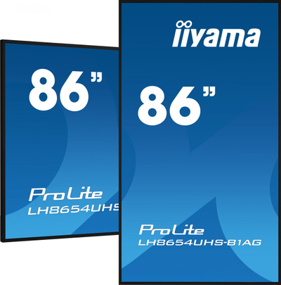 Ekran profesional Iiyama ProLite LH8654UHS-B1AG, 86", 4K UHD, Android, i zi