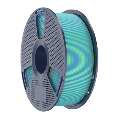 Filament 3D SUNLU Silk PLA+ Dual Color, 1.75 mm, 1000 g, blu jeshile