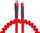 Kabllo karikimi USB AMiO UC-13 02530, Type-C, 1.2m, e kuqe