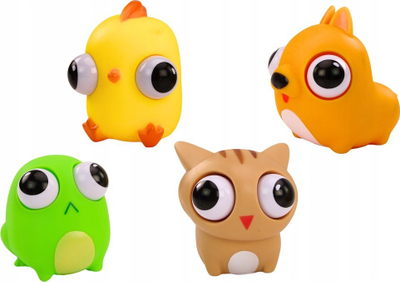 Lodër antistres Happy Monster Squishy Sensory, për shtypje, shumëngjyrëshe