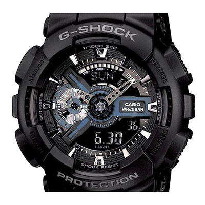 Orë dore për meshkuj Casio G-Shock GA110-1B, e zezë