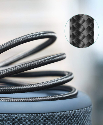 Kabllo iPEAX textil USB-C / USB-C 1m, USB 2.0., e zezë