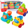 Set lodra ndërtimi Huanger Engineering Vehicle, 3 makina, plastikë shumëngjyrëshe