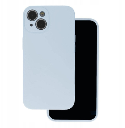 Силиконска футрола OEM за Samsung Galaxy S25 Edge, baby blue, со микрофибер, светло сина боја