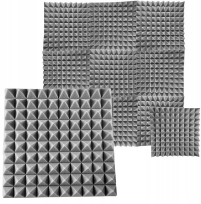 Panele akustike vetëngjitëse DNA AM2-GY, 50x50x5 cm, set 10 copë, gri
