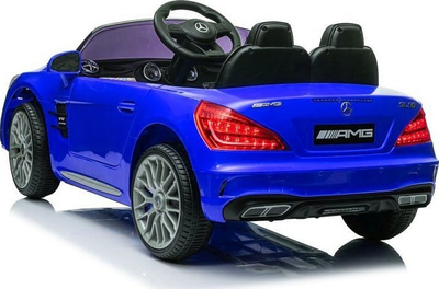 Makina elektrike për fëmijë Lean Toys Mercedes SL65 AMG, me telekomandë, ekran LCD, blu metalike