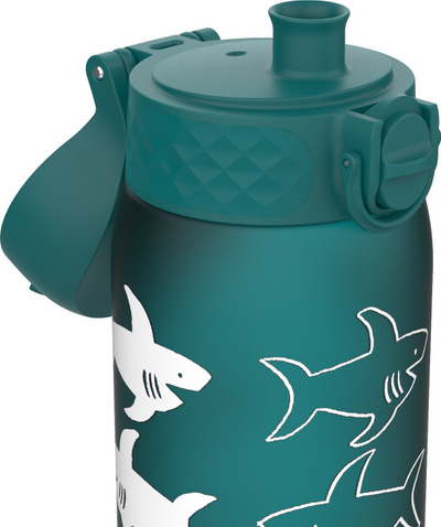 Shishe uji për kalamaj Ion8 Leak Proof Shark, 350 ml, pa pikim, jeshile e errët
