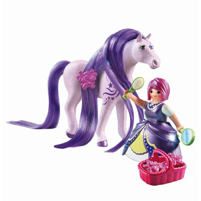 Set lojrash Playmobil Princess Viola 6167, princeshë me kal, aksesore krehjeje, shumëngjyrësh