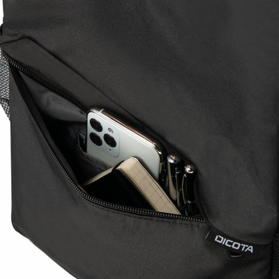 Shpinë DICOTA D32086-RPET Casual Backpack, 15L, për laptop, e zezë