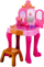 Tavolinë grimi lodër LEAN Toys Dream Make Up Fantasy Time, me sensor gjesti, rozë