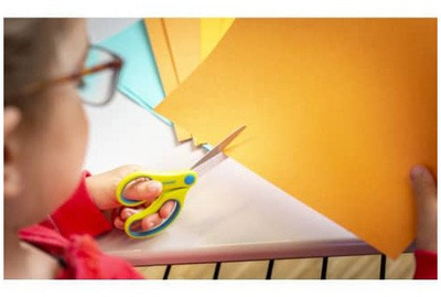 Gërshërë për kalamaj Dahle Kids Letter, 14 cm, për majtakë, shumëngjyrëshe