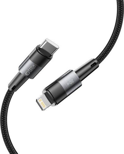 Kabllo karikimi Tech-Protect UltraBoost, USB-C me Lightning, 25cm, 20W, e zezë