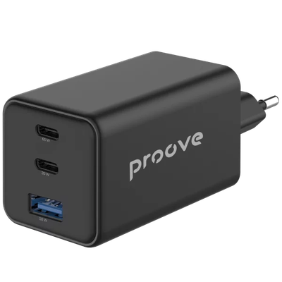 Karikues muri Proove Pocket, 65W, me 2×Type-C dhe USB, i zi