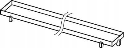 Ristello dushi Tece 600870, për pllaka, 800mm, krom