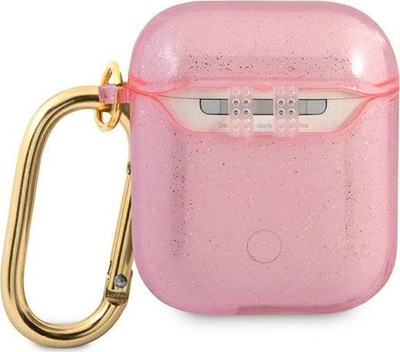 Mbrojtëse Guess GUA2UCG4GP Glitter Collection për AirPods 1/2, rozë