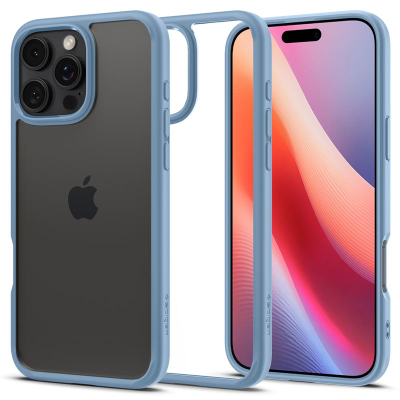 Mbrojtëse Spigen Crystal Hybrid për iPhone 16 Pro Max, 16.02 cm x 7.45 cm, e kaltër