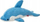 Lodër pelushi delfin Beppe Blue Dolphin, 42cm, blu