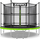 Trampolinë kopshti Zipro Jump Pro, rrjetë e brendshme, 8FT 252 cm, jeshile e zezë