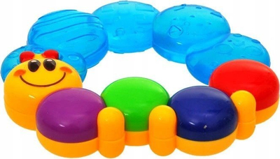 Unazë për dhëmbë ZaZu Little Caterpillar ZA0635, për foshnja, me shumë ngjyra