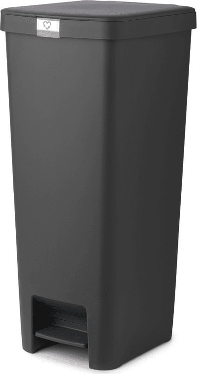 Канта за рециклирање StepUp, 40L, педала, пластика, темно сива