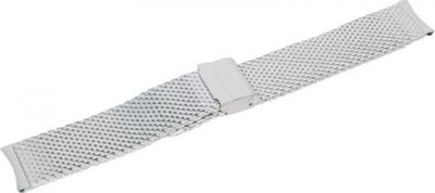 Rrip ore çeliku Zeppelin Steel Bracelet, 20mm, mesh, argjend